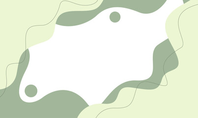 Minimalist abstract fluid wave background. Vector illustration backdrop in pastel green colors. Suitable for template design, covers, posters, presentations, banners, and others