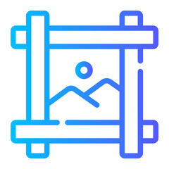 frame Line Gradient Icon