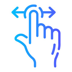 swipe Line Gradient Icon
