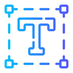 text Line Gradient Icon