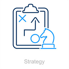 Strategy and plan icon concept 