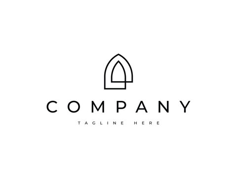 minimal arches line logo design