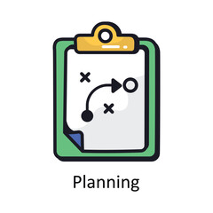 Planning vector filled outline doodle Design illustration. Symbol on White background EPS 10 File 