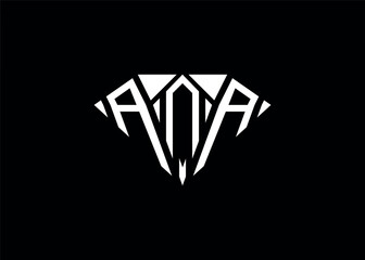 Modern letter A N A diamond shape logo And initial monogram A N A letter logo vector template