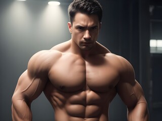 Fototapeta na wymiar portrait of a bodybuilding men