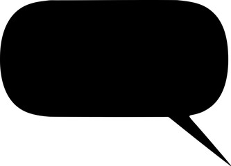 Naklejka premium Speech bubble silhouette icon vector illustration. Comic bubble symbol hand drawing design element