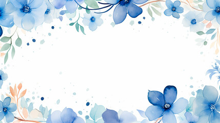 Fototapeta na wymiar 青い春の花のあしらい