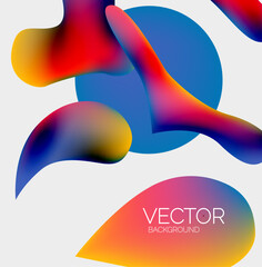 Vector abstract glowing shapes background