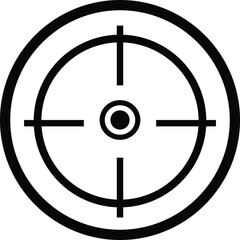 Target destination icon. Aim sniper . Focus cursor bull eye mark . Vector, Gun Sight Crosshairs Bullseye. sniper rifle target. Focus target vector icon. Target goal, focus arrow. marketing aim design, - obrazy, fototapety, plakaty