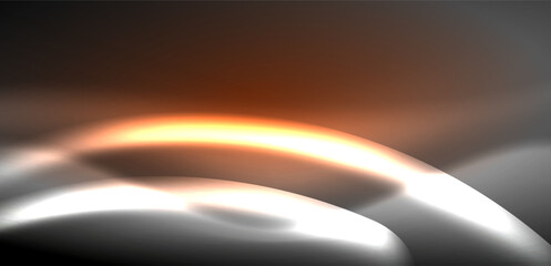 Neon-lit waves surge across background, mesmerizing dance of luminescence and motion. Dynamic backdrop captures essence of energy and modern aesthetics