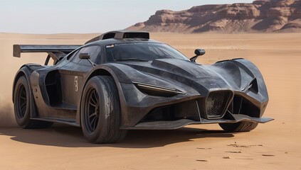 spider super car in desert near, fast car new car , luxury exotic car