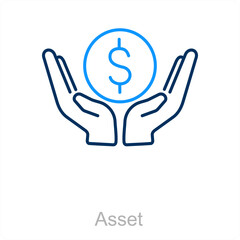 Asset and money icon concept 