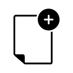 Solid black icon for Create new