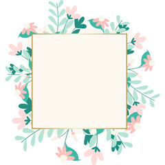 Rectangle Floral Frame