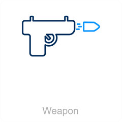 Weapon and gun icon concept