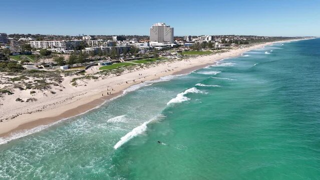 scarborough beach australia perth drone footage 4k