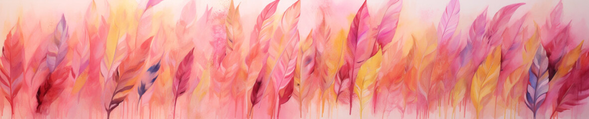 Whimsical Feather Brushstrokes
