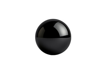 Premium Black Sphere Display Isolated on Transparent Background