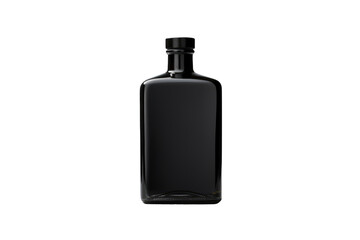 Modern Black Bottle Showcase Isolated on Transparent Background