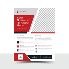 Red  black geometric abstract Corporate business flyer modern layout, poster,  proposal, company , publication, promotion, A4 with colorful, cover annual report advertise cover page template design