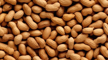 Obraz premium Peanuts nut seamless pattern. Food repeated background.