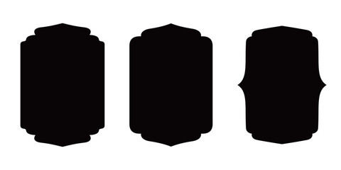 set of blank emblem design. vintage shield sign and symbol.