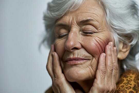 A Woman With Her Eyes Closed