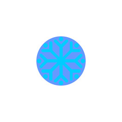 snow flake with circle background background