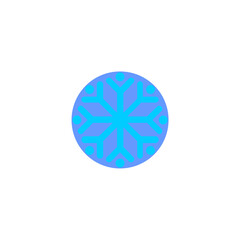 snow flake with circle background background