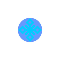 snow flake with circle background background