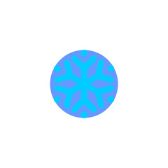 snow flake with circle background background