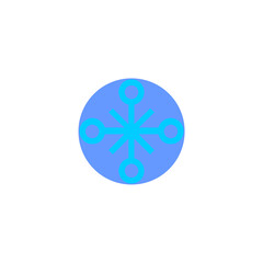 snow flake with circle background background