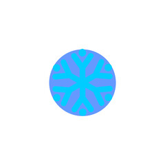 snow flake with circle background background