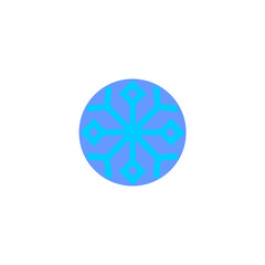 snow flake with circle background background