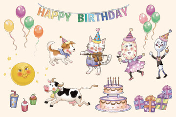 Mother Goose Nursery Rhyme Birthday Party Drawing