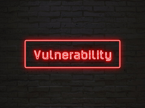 Vulnerability のネオン文字