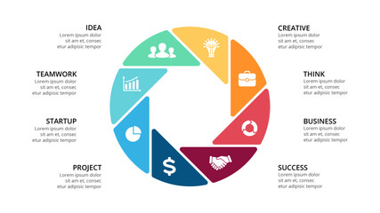 Infographic design template. concept with steps. Used for workflow layout, diagram, banner, web design. Vector illustration