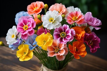 a bouquet of colorful flowers
