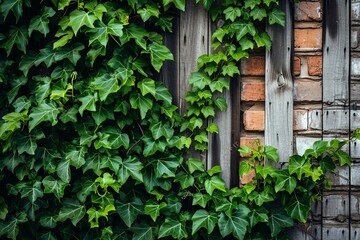 a green leaves on a wall