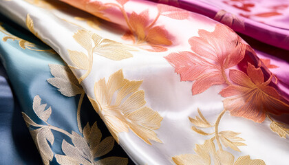 Soft Rose Textile Fabric Pattern on Fuchsia Background