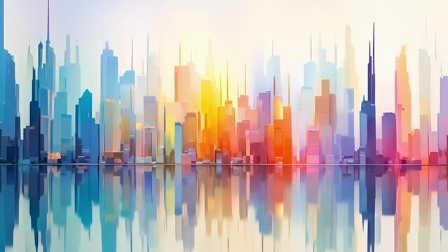 Spectrum City A cityscape with various colored buildings, each representing a different task or problem for the agent to tackle. As the agent improves, the colors of the buildings become