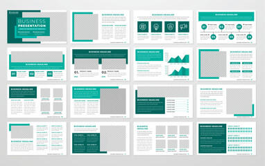 business presentation editable company profile template flyer and promotion content - obrazy, fototapety, plakaty