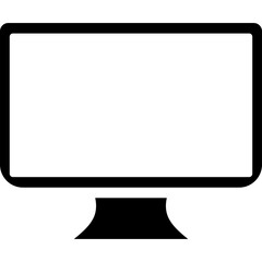 Computer Monitor Line Icon - obrazy, fototapety, plakaty