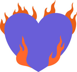 This retro-inspired heart vector exudes a charming nostalgia, reminiscent of a bygone era. The classic silhouette features smooth, flowing curves that capture the essence of vintage design. The color 