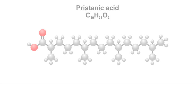 Pristanic acid. Simplified scheme of the molecule.