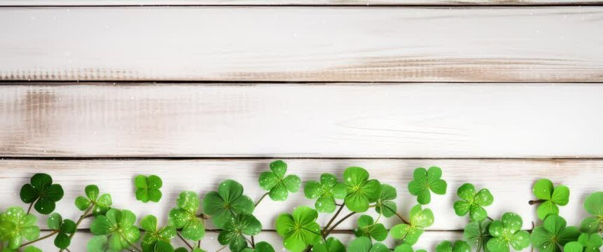 Anamorphic video St. Patrick's day background animation.