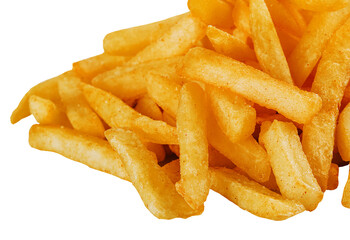 French fries isolated on a white background