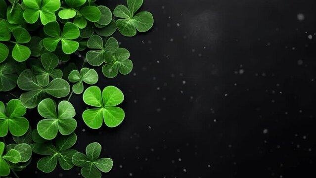 Saint Patrick's Day celebration background animation. Copy space.