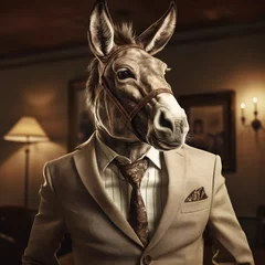Fotobehang Realistic lifelike donkey mule © franklin