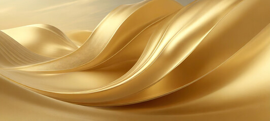 Gold Streamlined Abstract Background - 702100797